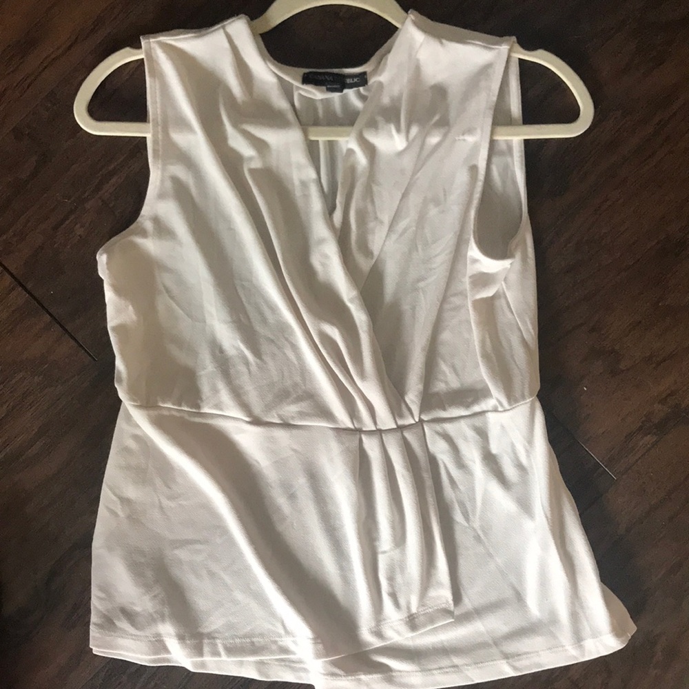 Banana Republic white peplum top